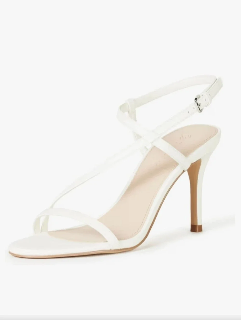The Drop Arco White Strappy High Heel Sandals Size 8